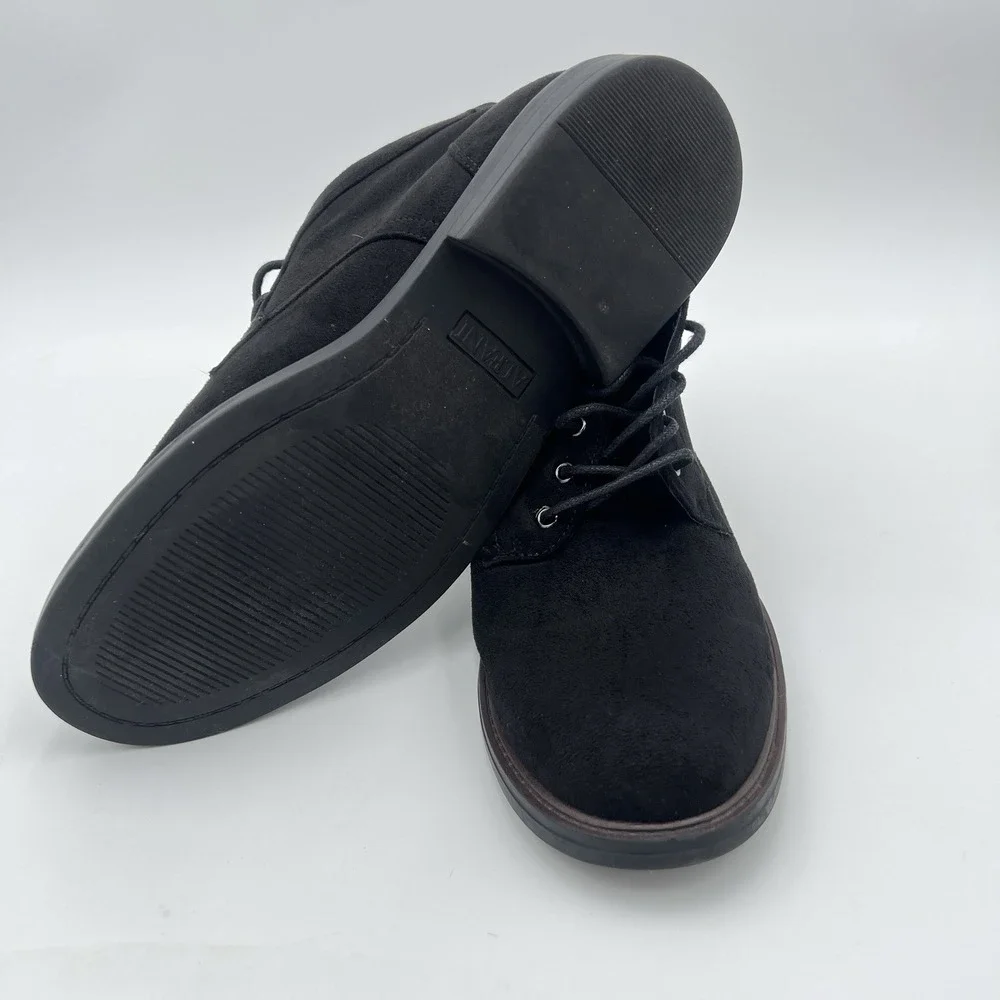 Alfani Aiden Chukka Boots Men's 10M Black Faux Suede Lace-Up Ankle Boots